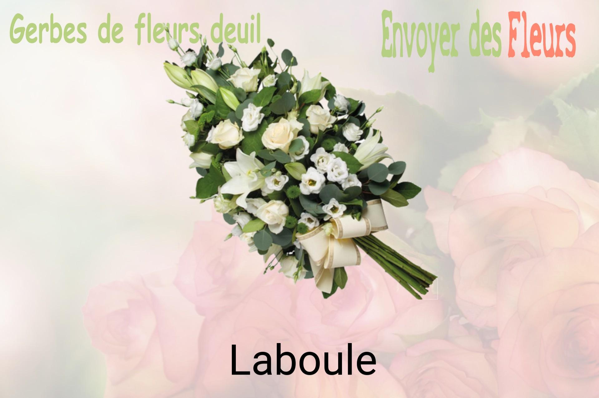 Gerbe de fleurs de deuil livrée à Laboule